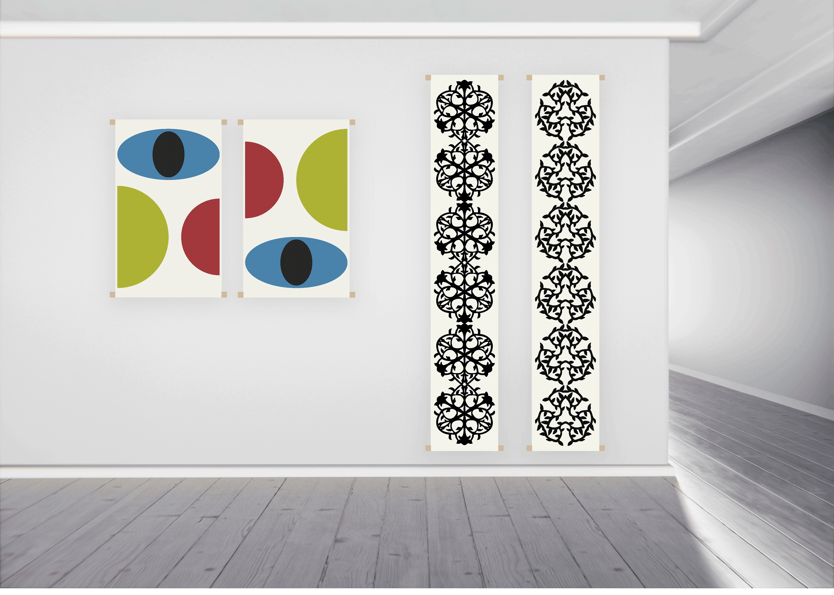 Unik textil konst i ull 430 gsm av Jane Lundström