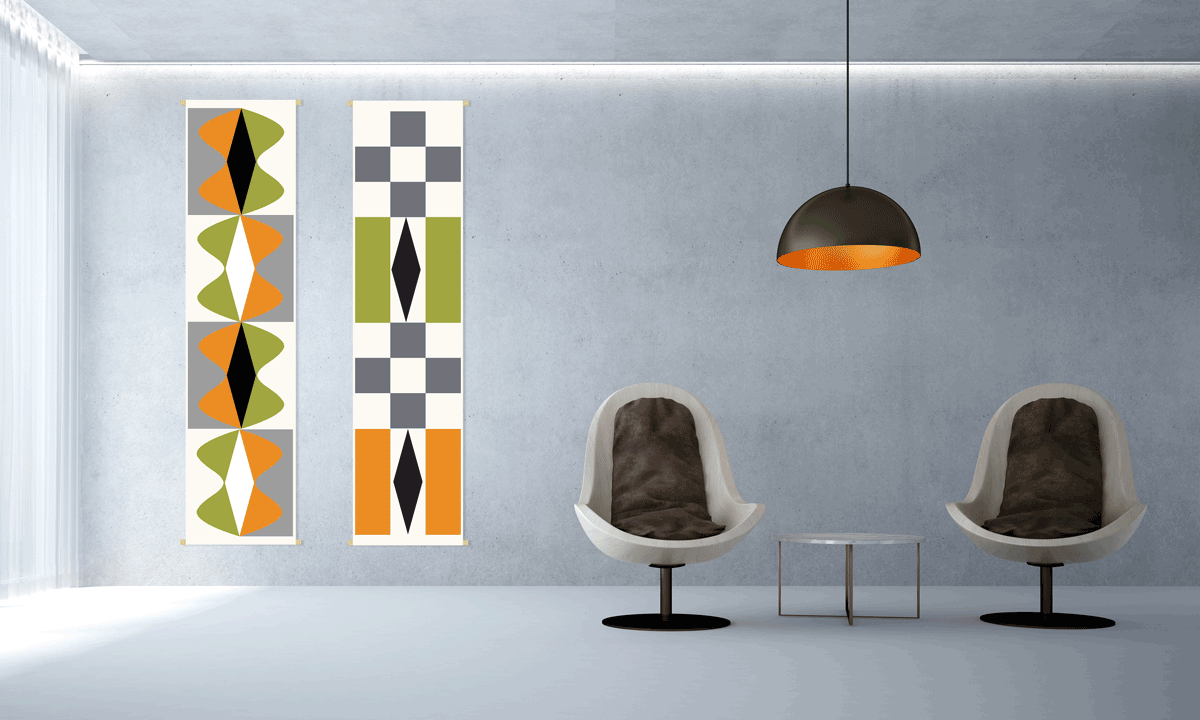 Unik textil konst i ull 430 gsm av Jane Lundström